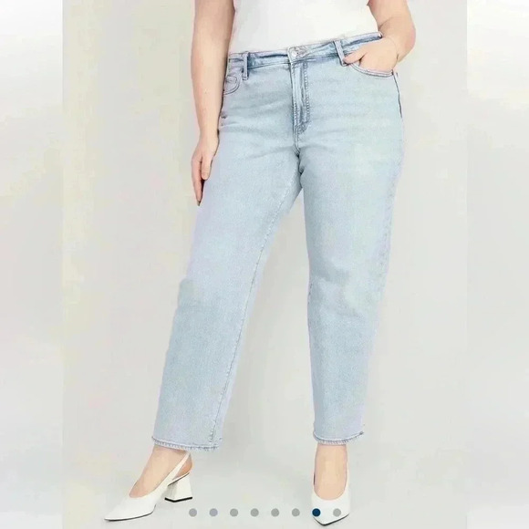 4/$25 NWT Old Navy High-Waisted OG Loose Jeans Plus Sz 30 - Picture 1 of 8